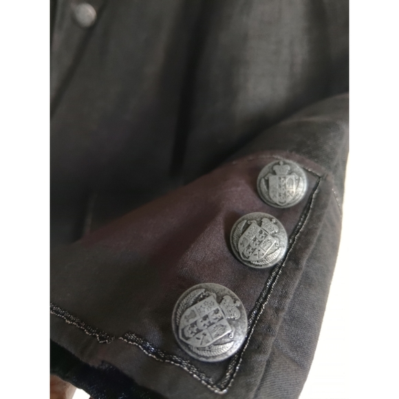 Zara Women's Metallic Dark Gray Blazer - Picture 3 of 6